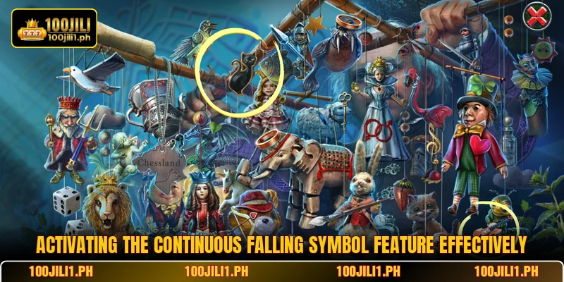 Activating the continuous falling symbol feature effectively