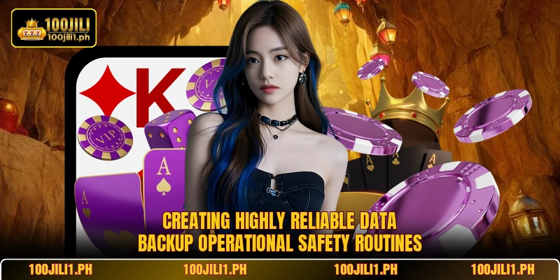 Creating highly reliable data backup operational safety routines