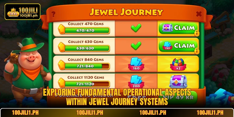 Exploring fundamental operational aspects within Jewel Journey systems