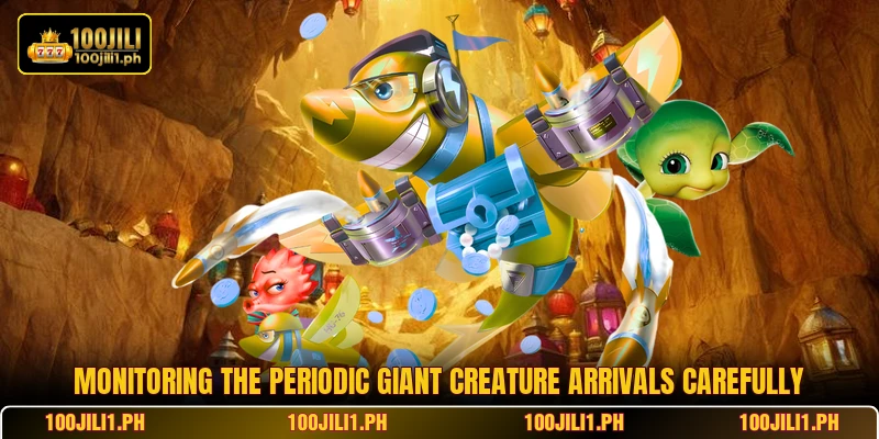 Monitoring the periodic giant creature arrivals carefully