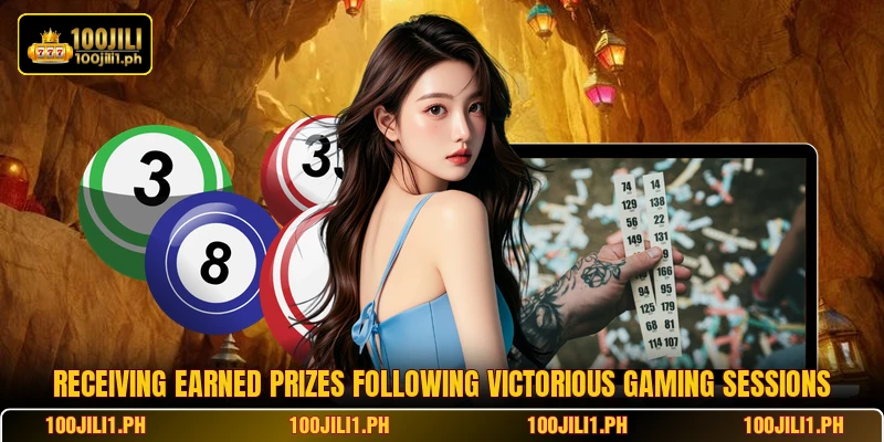 Receiving earned prizes following victorious gaming sessions
