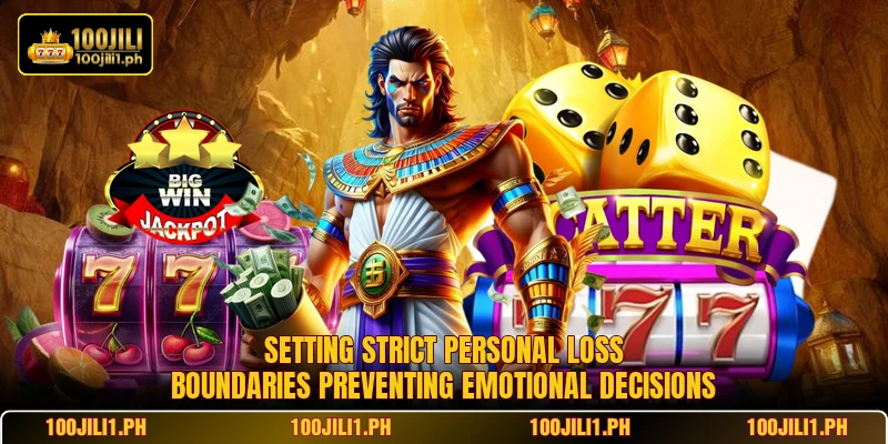 Setting strict personal loss boundaries preventing emotional decisions